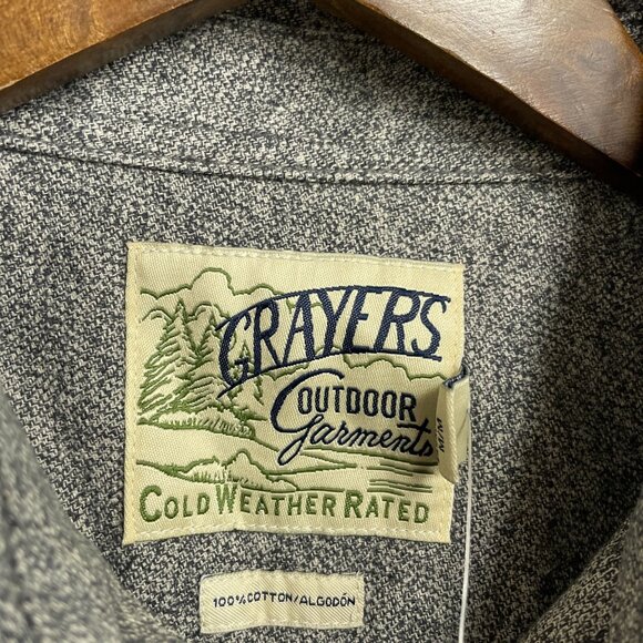 NEW Grayers Men's M Cold Weather Rated Button Up Shirt Jacket Gray - Picture 4 of 8